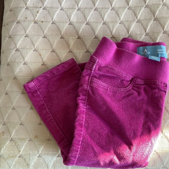 Baby GAP Sparkly stretchy waist pink purple corduroy girl pants - Picture 5 of 5